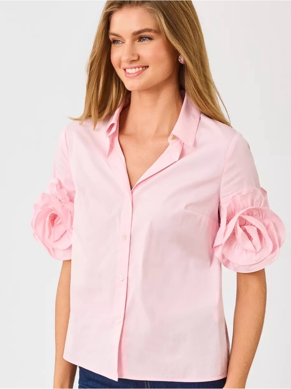 Lilly pulitzer the flower lilly blouse size medium